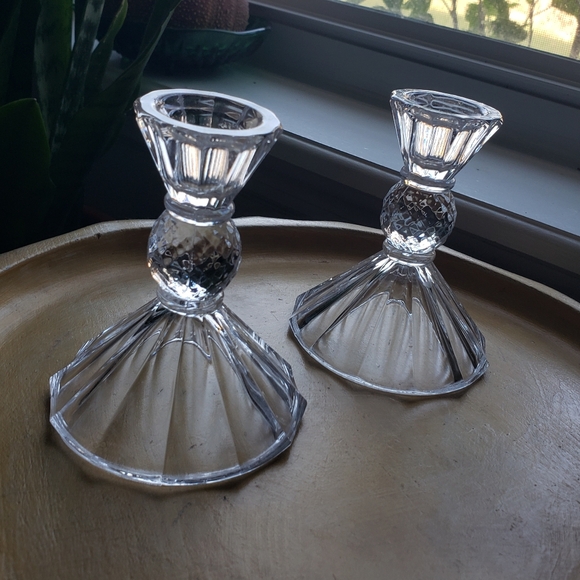 Crystal Glass Candlestick Holders - Picture 8 of 11